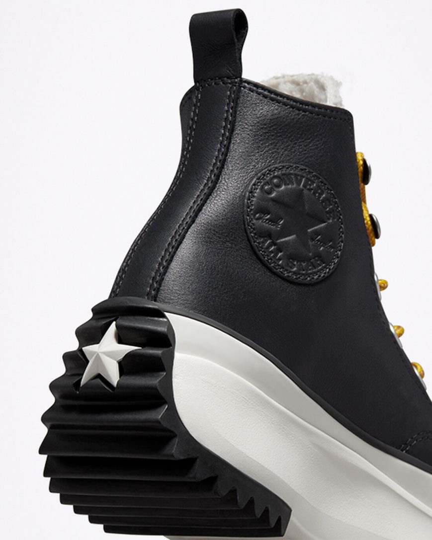 Women's Converse Run Star Hike Sherpa High Top Platform Shoes Black | AU 43019W